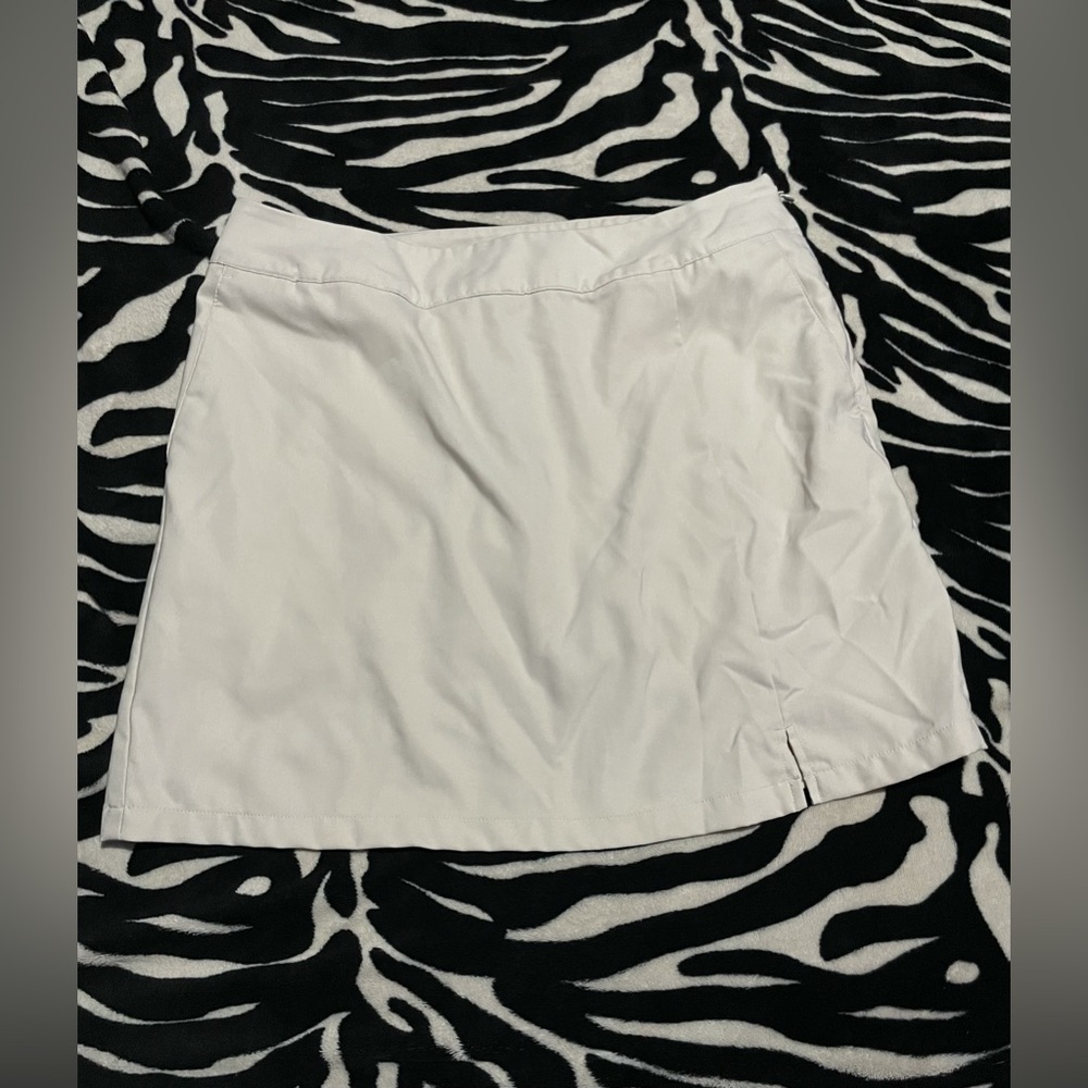 Adidas Brown khaki midi athletic sporty skirt